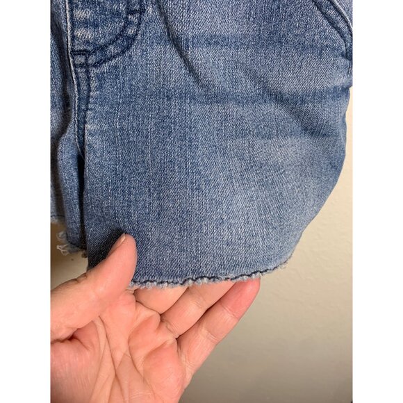Cherokee Denim Overall Shorts Cut Off Retro Y2K Casual Summer Girls Size Large - Picture 3 of 5